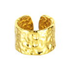 Breiter gehämmerter offener Ring R1059