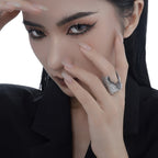 Breiter zweifarbiger Robuster Elementring R1196