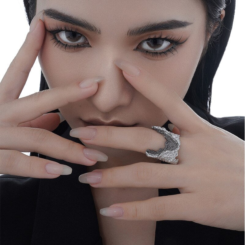 Breiter zweifarbiger Robuster Elementring R1196