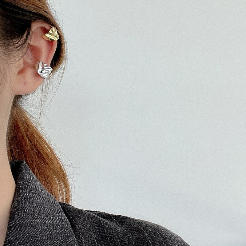 Breiter Liquid Ear Cuff E1058 1 Stück