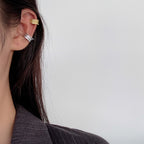 Breite dicke Rillenohrringe E1008 1 Stück