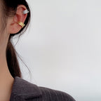 Breite dicke Rillenohrringe E1008 1 Stück