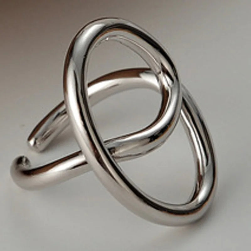 Minimalistischer unregelmäßiger Ring mit Draht R1003