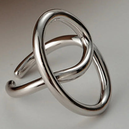 Minimalistischer unregelmäßiger Ring mit Draht R1003