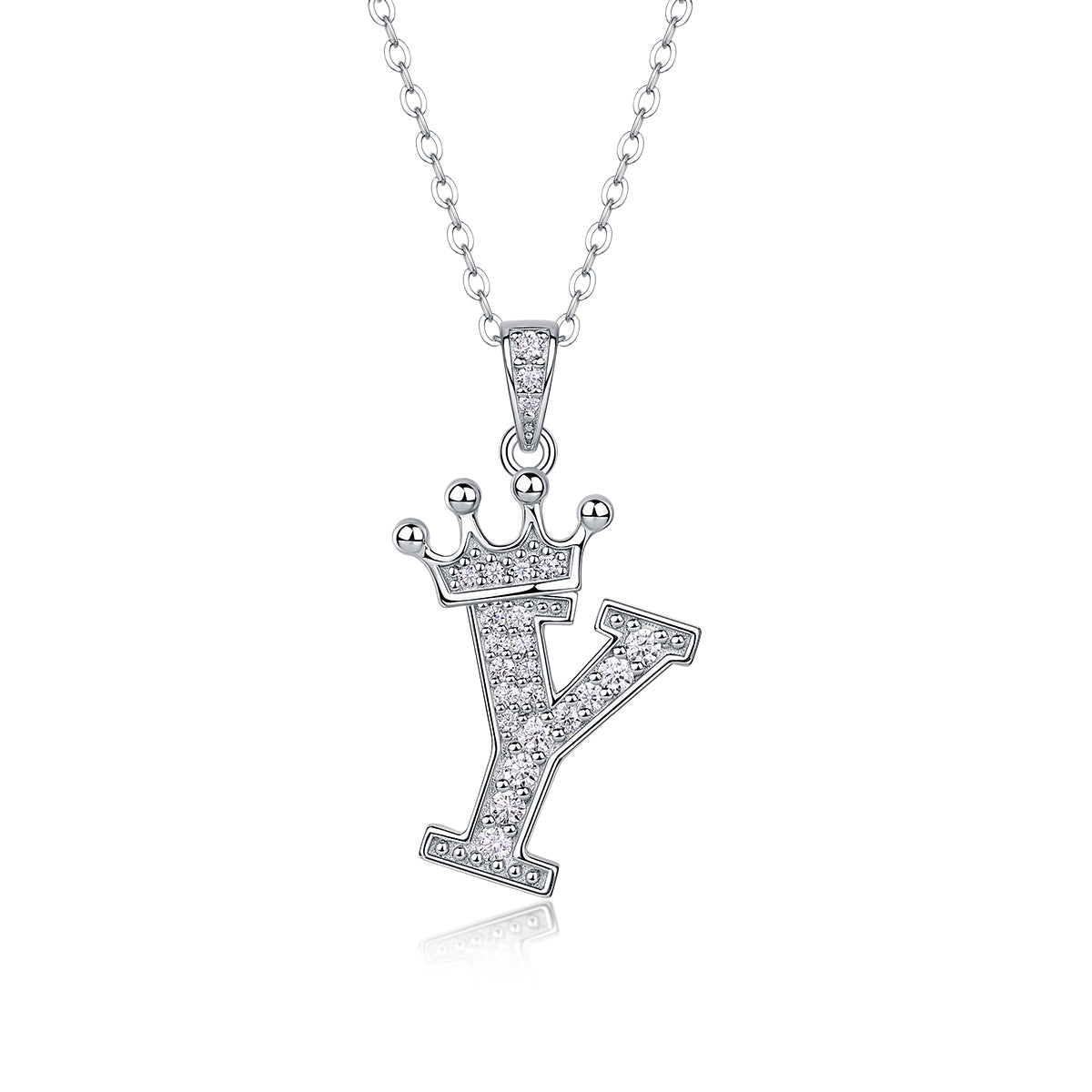 Crown Initials Pendant