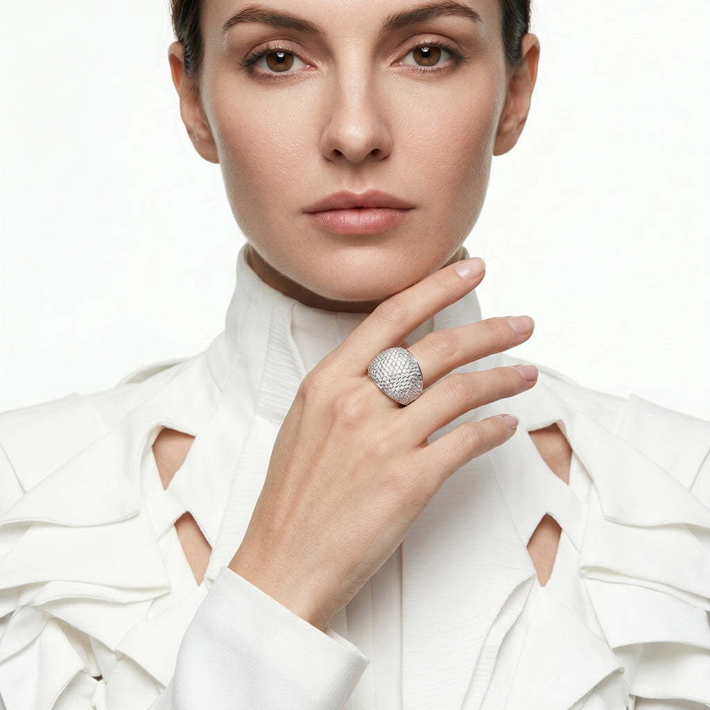 Domed Pavé Statement Ring