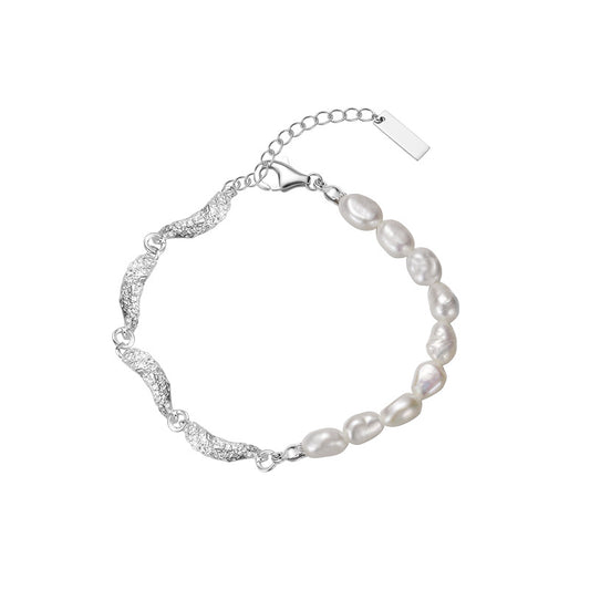 Unregelmäßige Glieder Barockperlen Armband B1048