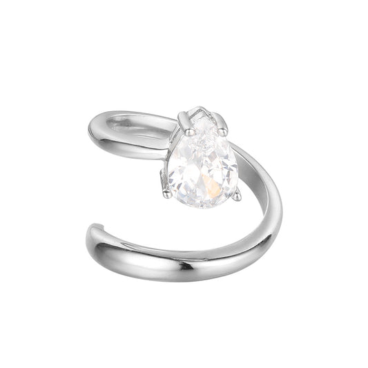 Massiver Draht Herz CZ Ring R1097