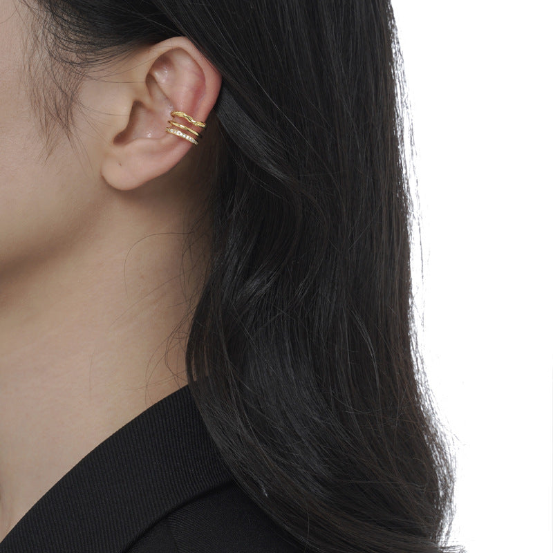 Gemusterte Draht-Mehrstrang-Ohrringe E1089 1 Stück