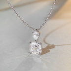 Solitär-Halskette mit 3 Karat Asscher 5a CZ