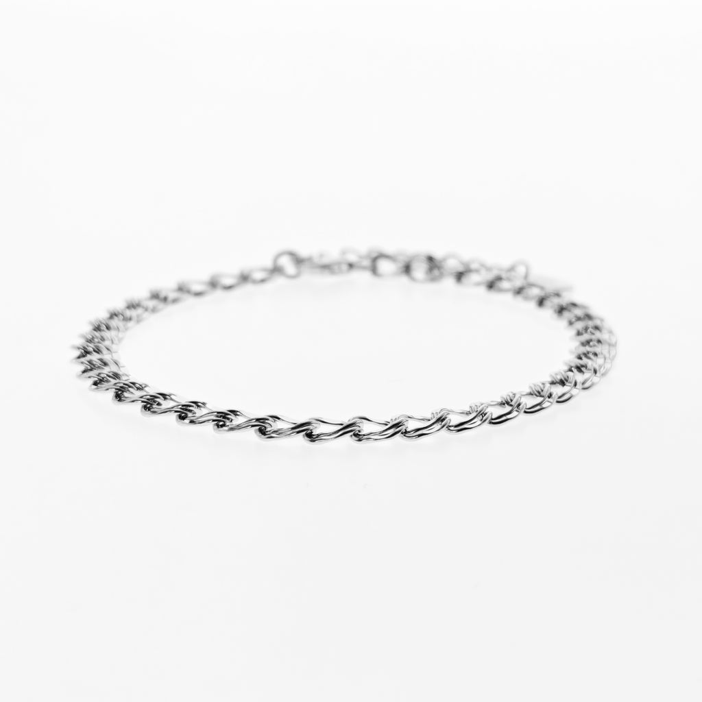 Double Layered Texture Chain Bracelet 4.8mm
