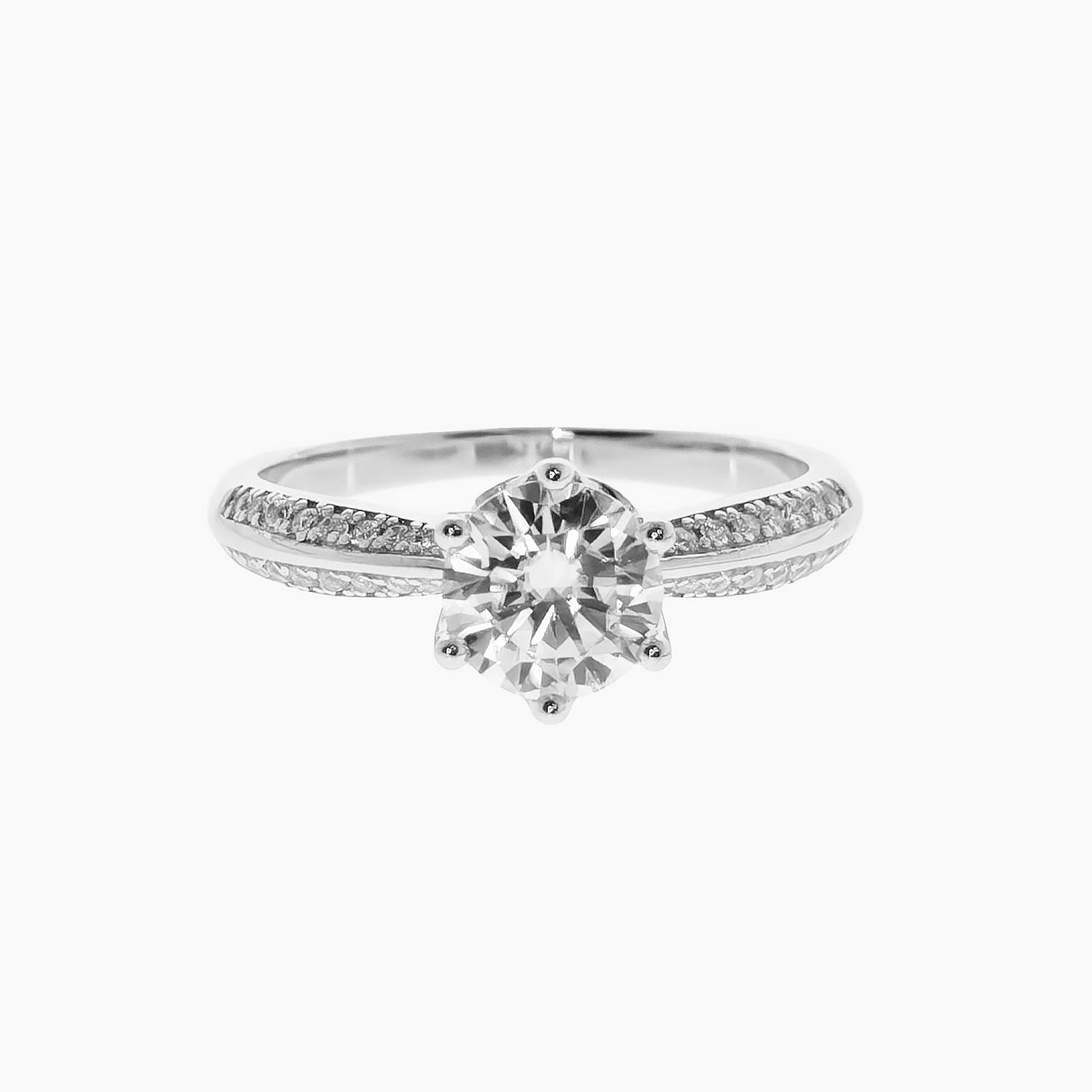 Micro Pave Solitaire Ring