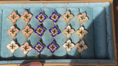 Lapis Kleeblatt Ohrringe 6201