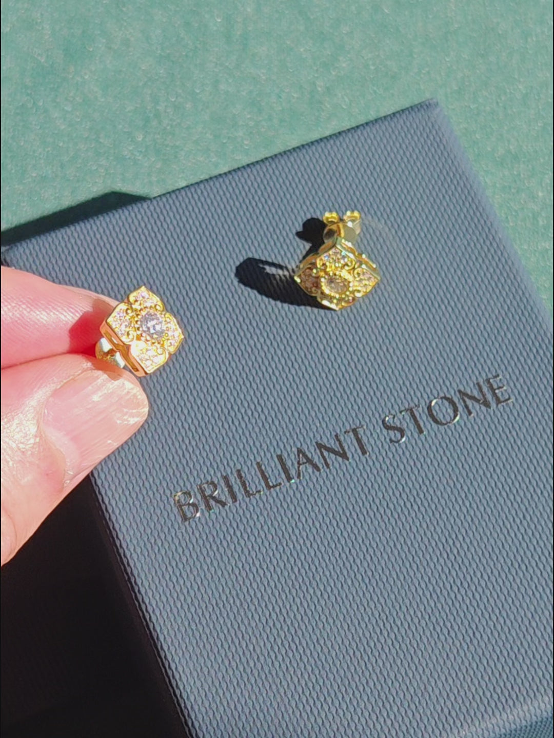 Vintage Quatrefoil Moissanite Studs