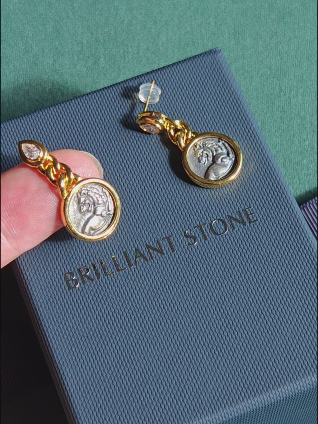 Ohrringe mit römischen Löwenmünzen 5980