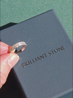 Mixed-Cut Moissanite Band