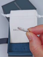 Round Stone Scalloped Eternity Ring