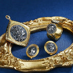 Breiter Ring mit geschlagener römischer Münze R1004