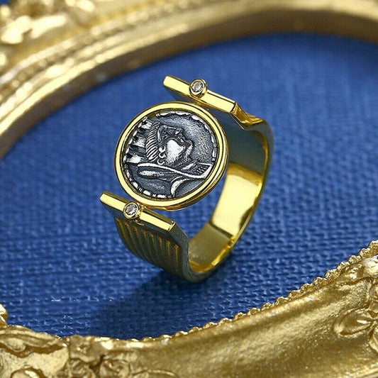Wealth Tyche Replik griechischer Münzring R1041