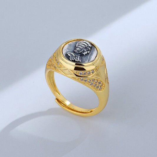 Antike römische Münze CZ Ring R1046
