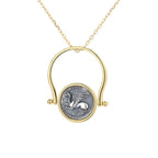 Greif-Delfin-Replik-Ring mit griechischer Münze R1021
