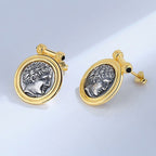 Achat Apollo Griechische Münze Ohrringe E1078
