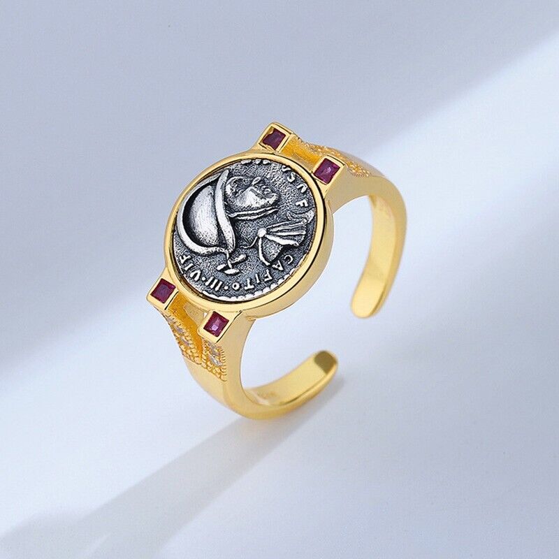 Mars Antike Münze CZ Ring R1060