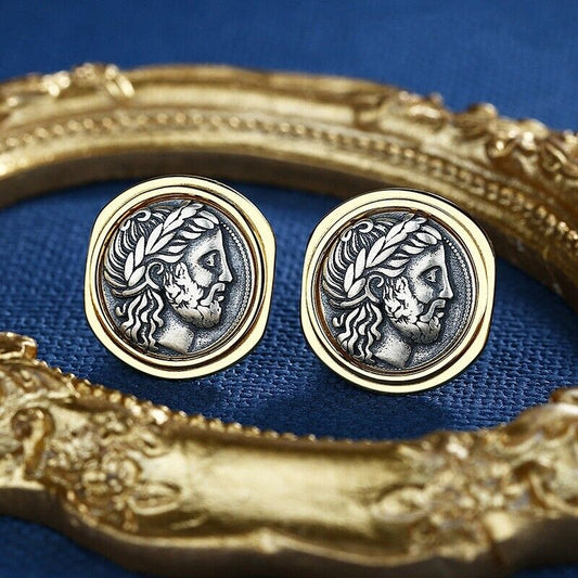 Zeus Griechische Münze Ohrringe E1004