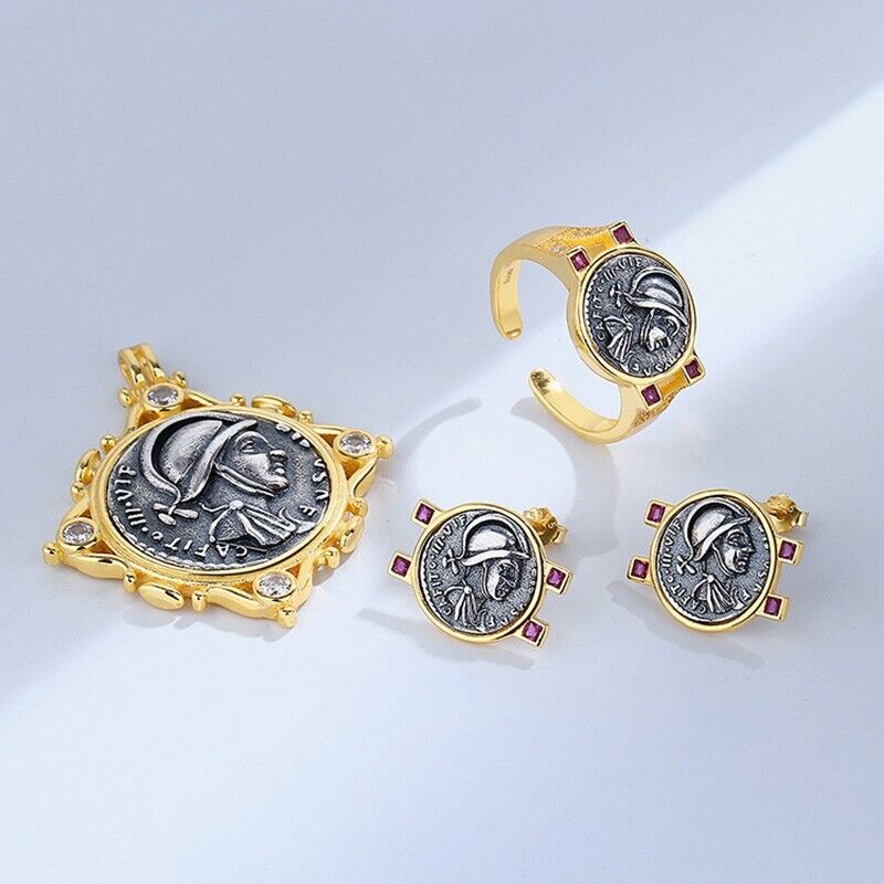Mars Antike Münze CZ Ring R1060