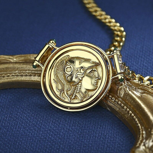 Athena Griechische Münze Halskette N1009