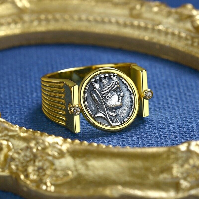 Wealth Tyche Replik griechischer Münzring R1041