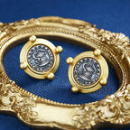 Pergamon Schlange Griechische Münze Ohrringe E1014