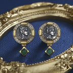 Römische Münze Diana Achat Ohrringe E1019