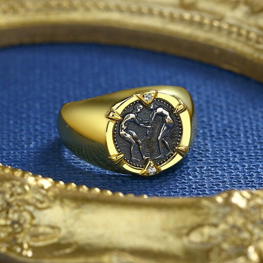 Pamphylianischer Wrestler, griechischer Münz-Replik-Ring R1066