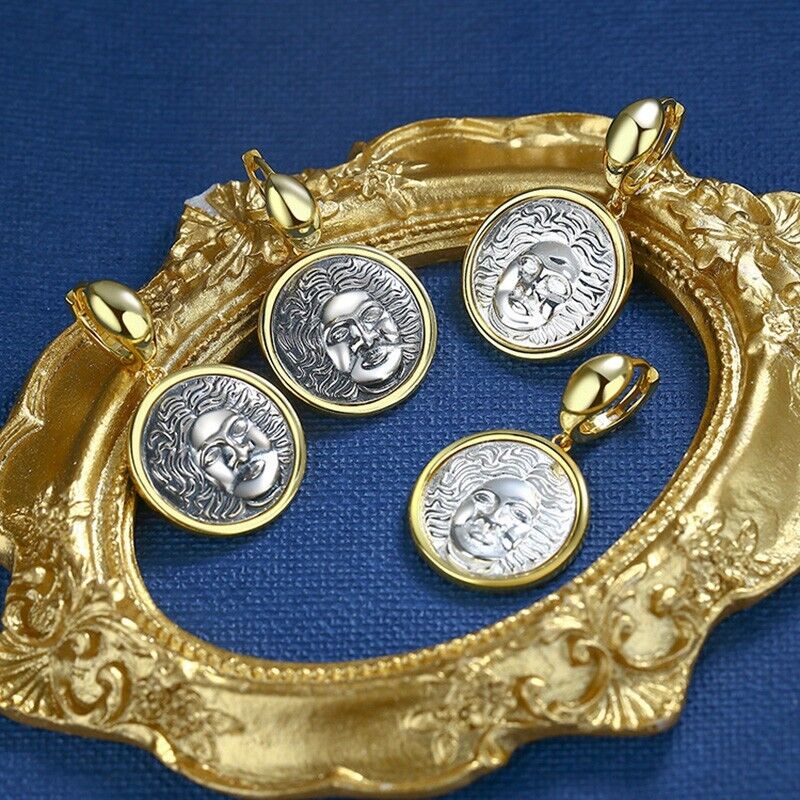 Apollo Lächelnde griechische Münze Ohrringe E1035