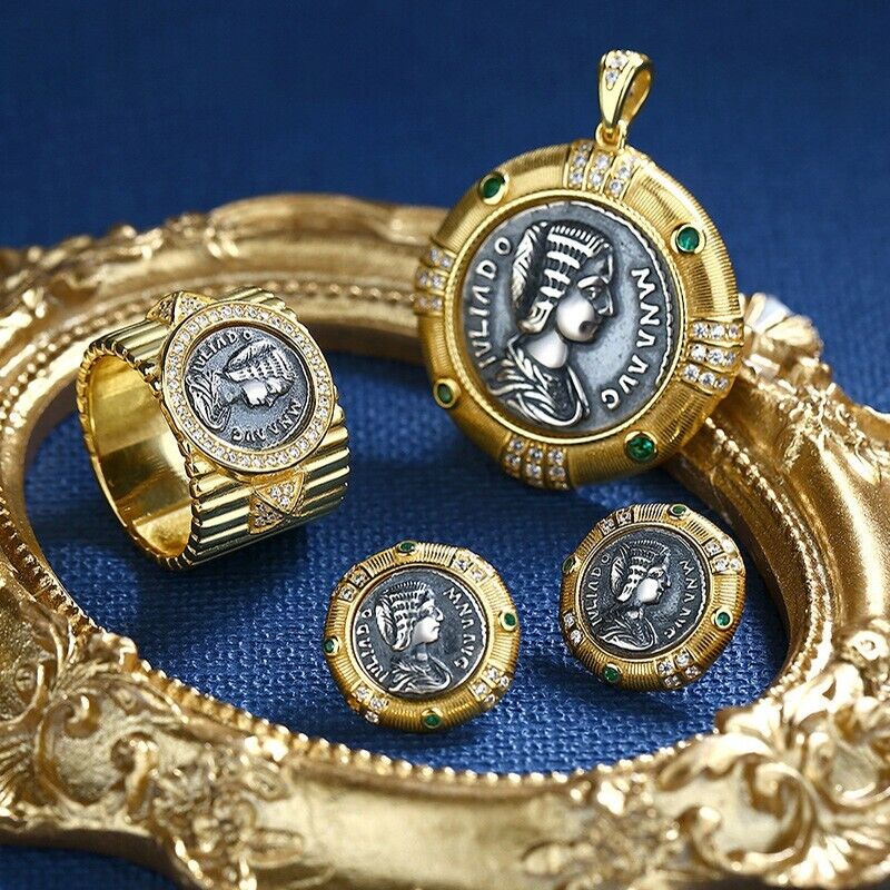 Julia Domna Römischer Münzring, breiter Ring, R1002