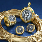 Julia Domna Römischer Münzring, breiter Ring, R1002