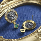 Römische Münze Diana Achat Ohrringe E1019