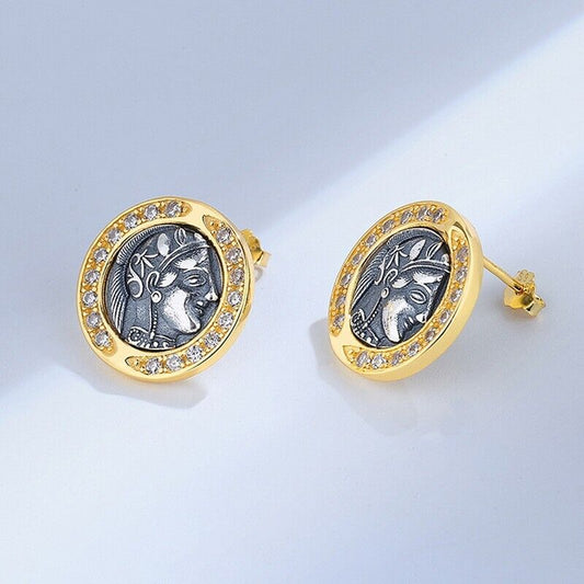 Athena Griechische Münze Ohrringe E1056