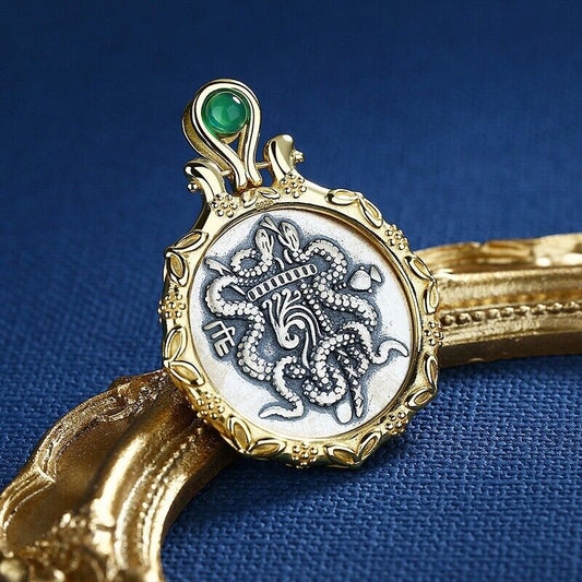 Pergamon Schlange Griechische Münze Anhänger N1010