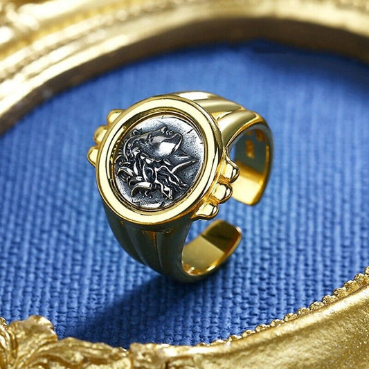 Griechischer Demeter-Münzen-Replik-Ring R1024