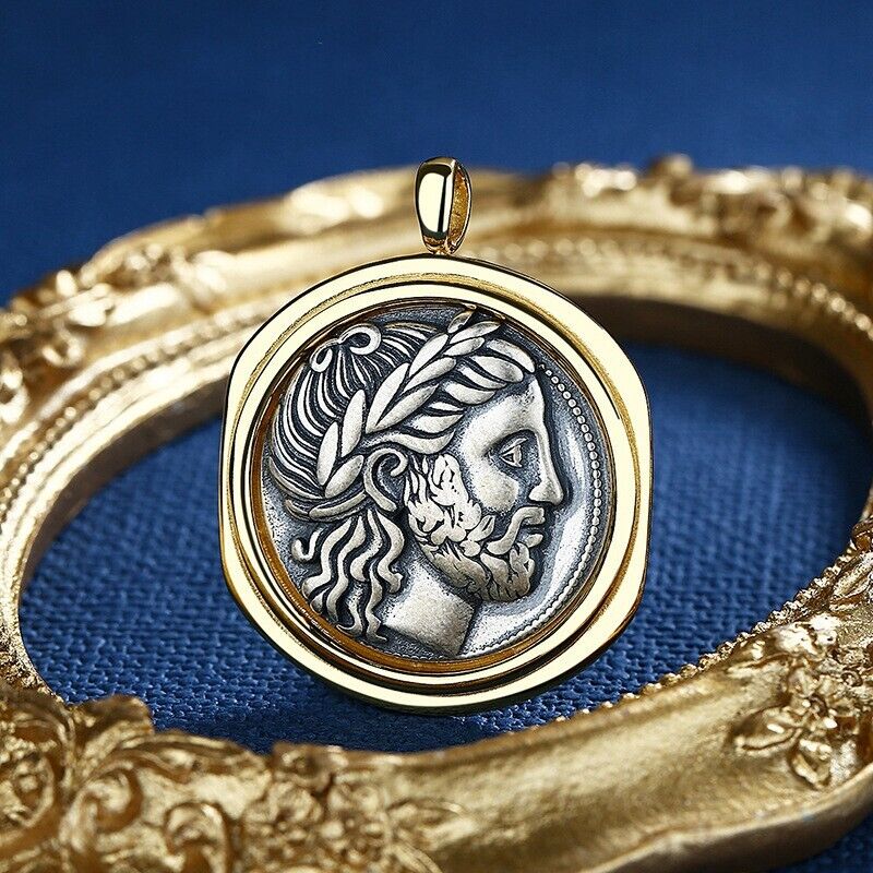 Zeus Griechische Münze Replik Anhänger N1014