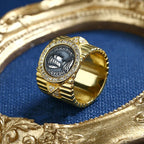 Julia Domna Römischer Münzring, breiter Ring, R1002