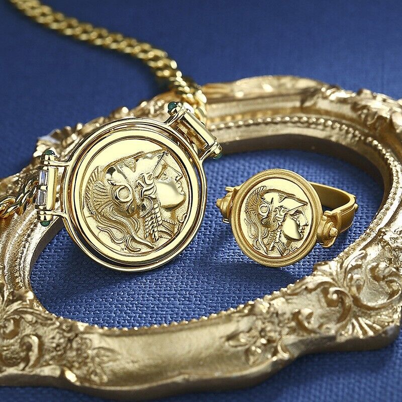 Athena Griechische Münze Halskette N1009