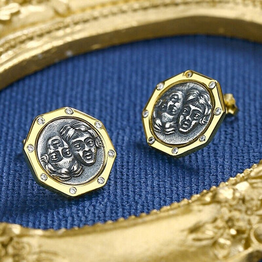Ohrringe mit griechischen Münzen von Gemini E1063
