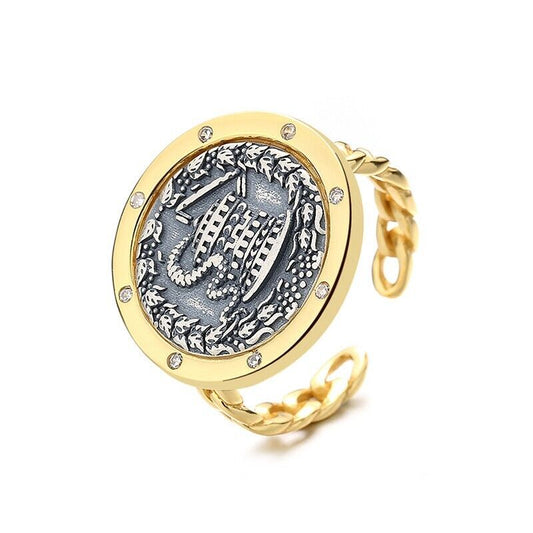 Pergamon Schlangenmünzring R1019