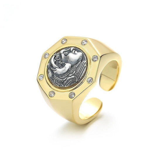 Herkules Griechische Münze Replik Ring R1055