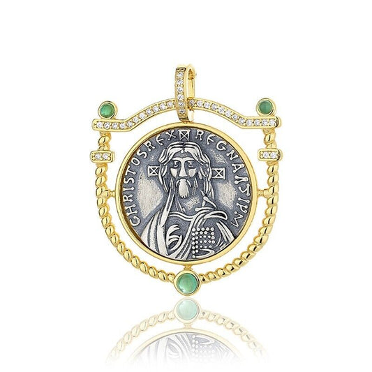 Justinian II Schild Achat Anhänger N1013