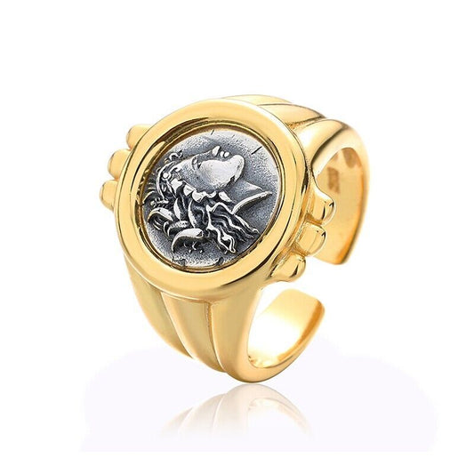 Griechischer Demeter-Münzen-Replik-Ring R1024