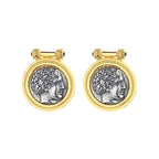 Achat Apollo Griechische Münze Ohrringe E1078